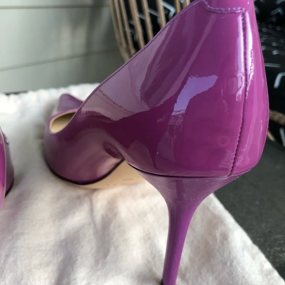 Jimmy Choo Romy patent leather pointed toe pumps - Picture 6 of 7